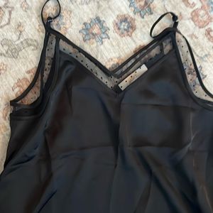 Loft Camisole Small with Mesh Polka Dot Detail